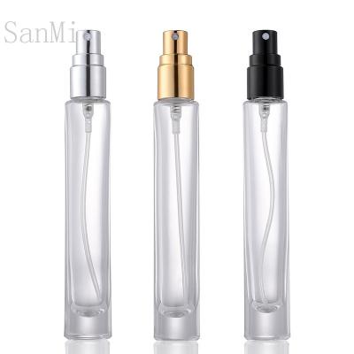10ml Square/Round Clear Thick Bottom Glass Perfume Bottle with Spray Gold and Sliver Cap